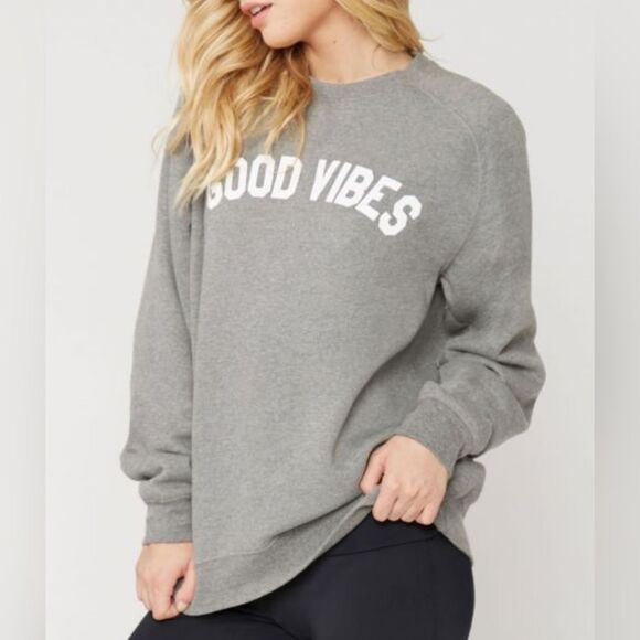 Sub_Urban Riot - Good Vibes Willow Sweatshirt in Heather Grey EUC - Picture 2 of 9